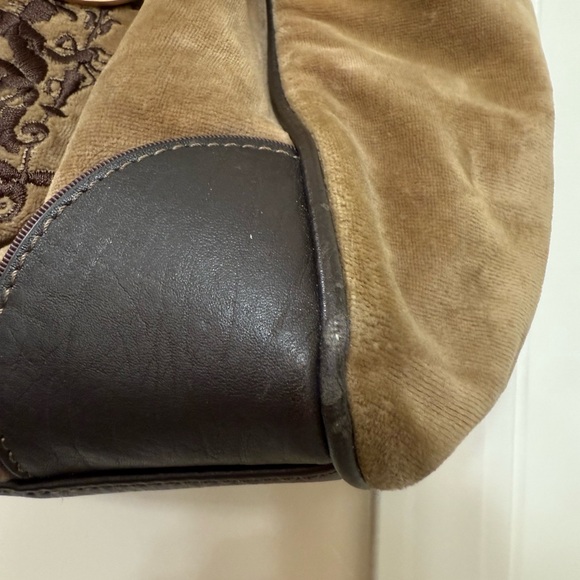 Juicy Couture Daydreamer Tote: Tan and Brown Embroidered - Picture 9 of 9